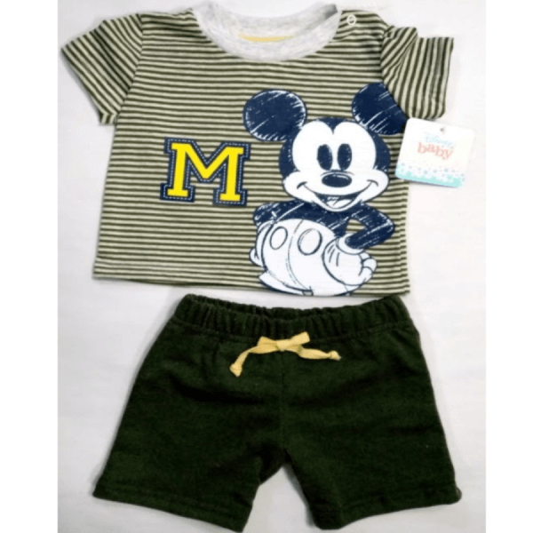 Set Of Mickey Unisex Short And T-shirt For Toddlers